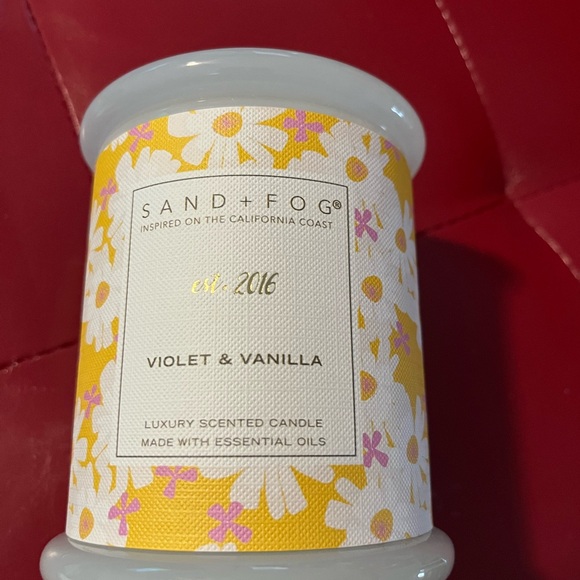 Sand + Fog Other - Violet & Vanilla Scented Candle - Yellow Floral - 10oz